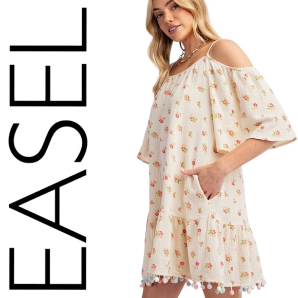 easel Dresses & Skirts - P052:  EASEL NWT DRESS CREAM (R2J)
